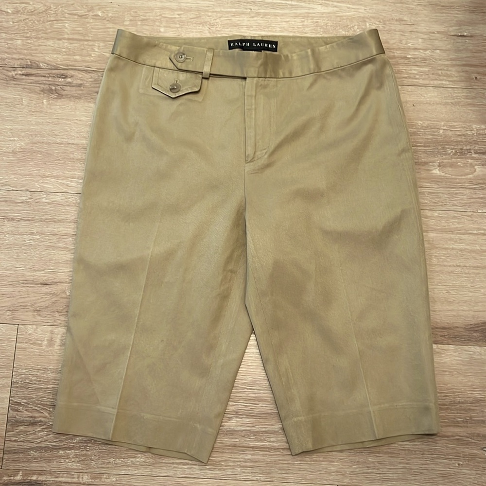 Ralph Lauren Black Label Women's Khaki Bermuda capris Shorts jorts